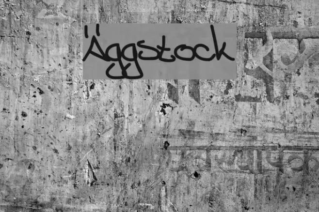 Äggstock फ़ॉन्ट examples