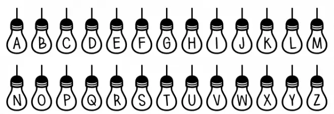 (Hanging Lights) Regular フォント 大文字