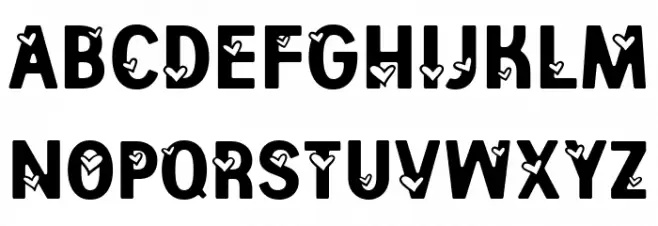 *Heart^Freaking^Tastic* Schriftart Groß