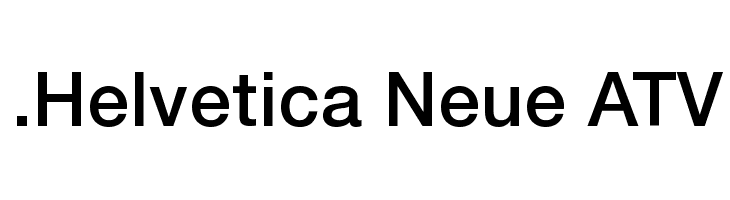 .Helvetica Neue ATV  免费字体下载
