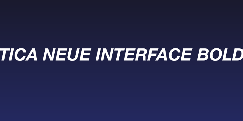 .Helvetica Neue Interface Bold Italic Social Header