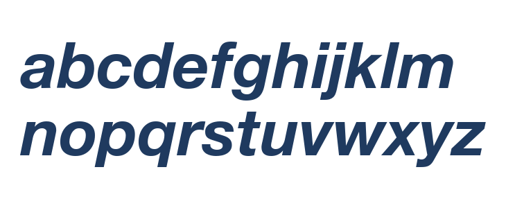 .Helvetica Neue Interface Bold Italic Lowercase