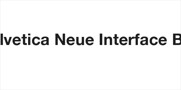 .Helvetica Neue Interface Bold Logo