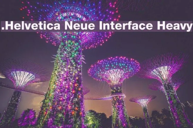 .Helvetica Neue Interface Heavy Example 1