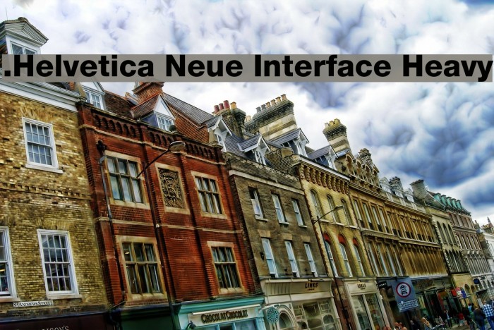 .Helvetica Neue Interface Heavy Example 2