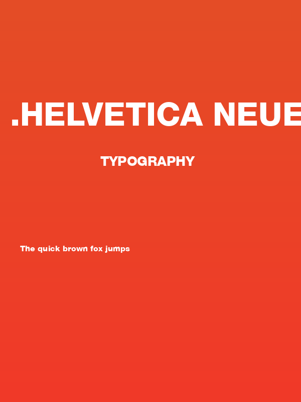 .Helvetica Neue Interface Heavy Poster