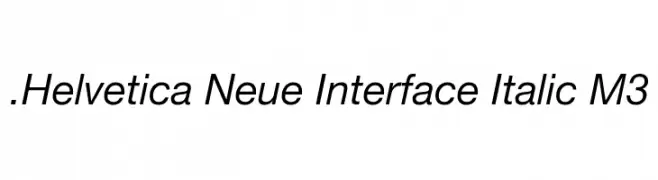 .Helvetica Neue Interface Italic M3  Fuentes Gratis Descargar