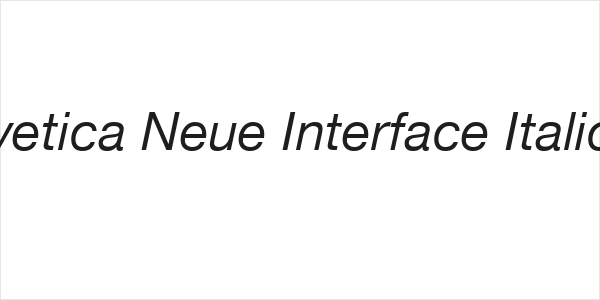 .Helvetica Neue Interface Italic M3 Logo