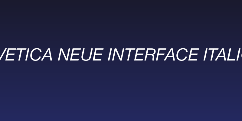 .Helvetica Neue Interface Italic M3 Social Header