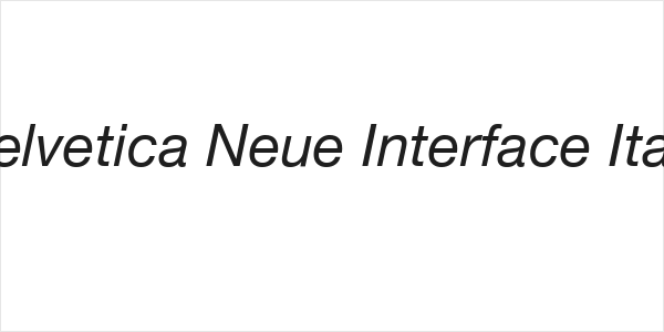 .Helvetica Neue Interface Italic Logo