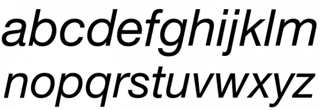 .Helvetica Neue Interface Italic 字体 小写
