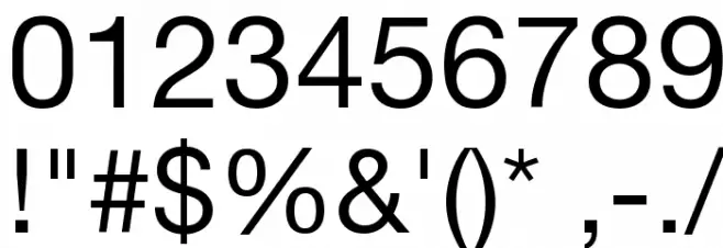 .Helvetica Neue Interface M3 Font OTHER CHARS