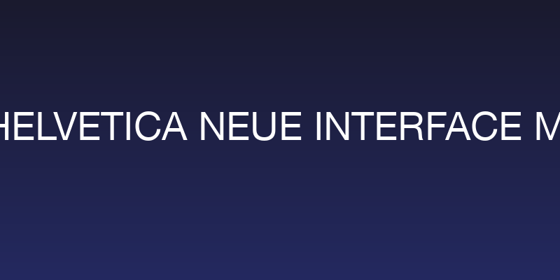 .Helvetica Neue Interface M3 Social Header