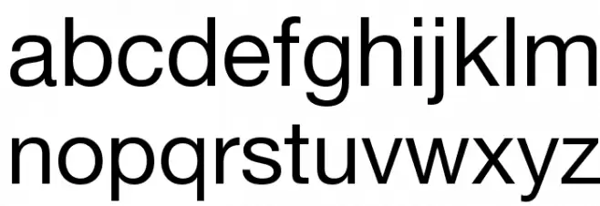 .Helvetica Neue Interface M3 字体 小写