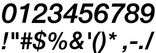 .Helvetica Neue Interface Medium Italic P4 Шрифта ДРУГИЕ символов