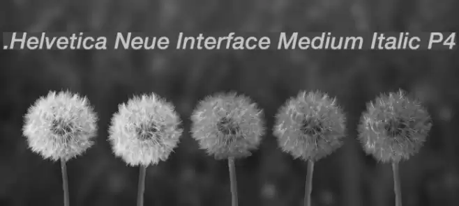 .Helvetica Neue Interface Medium Italic P4 Шрифта examples