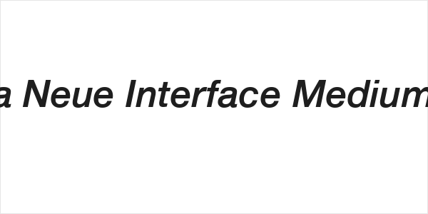 .Helvetica Neue Interface Medium Italic P4 Logo