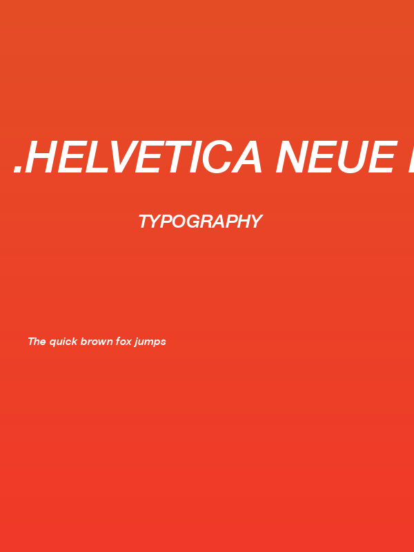 .Helvetica Neue Interface Medium Italic P4 Poster