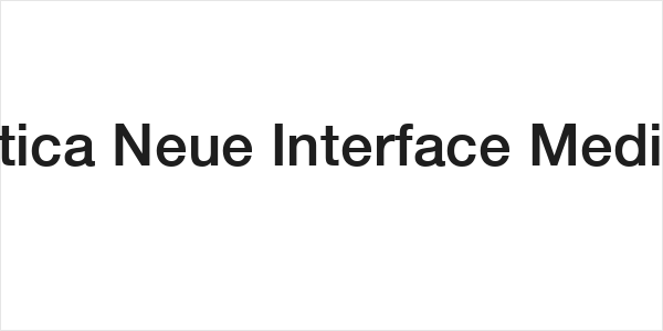 .Helvetica Neue Interface Medium P4 Logo