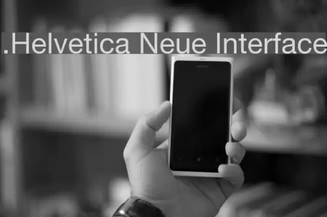 .Helvetica Neue Interface Font examples