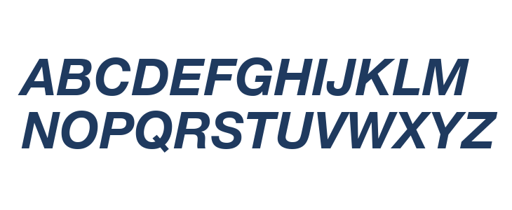 .Helvetica NeueUI Bold Italic Uppercase