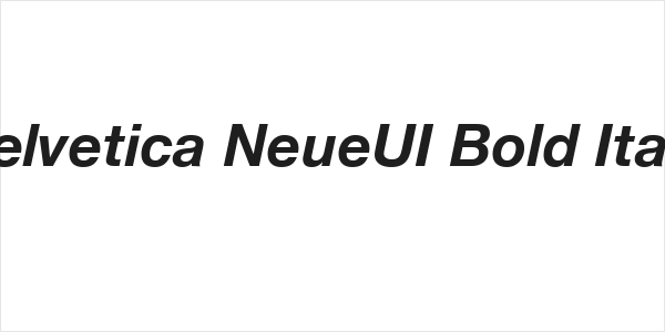 .Helvetica NeueUI Bold Italic Logo