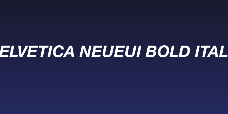 .Helvetica NeueUI Bold Italic Social Header