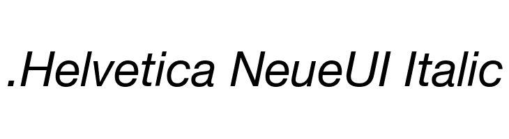 .Helvetica NeueUI Italic  Fuentes Gratis Descargar