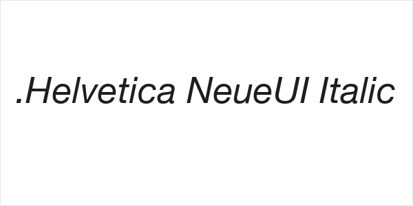 .Helvetica NeueUI Italic Logo