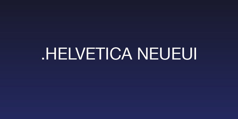 .Helvetica NeueUI Social Header
