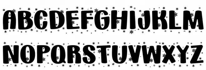 _Holiday * Snowflakes_ Regular Шрифта ВЕРХНИЙ