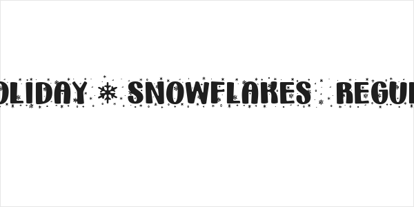 _Holiday * Snowflakes_ Regular Logo
