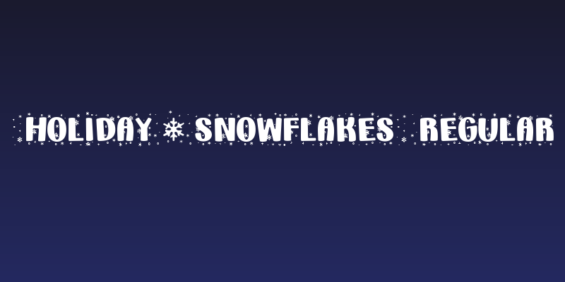 _Holiday * Snowflakes_ Regular Social Header