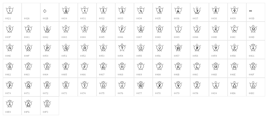 *heart2heart* Character Map