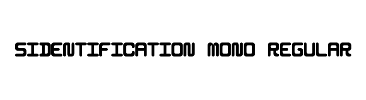 5Identification Mono Regular Font