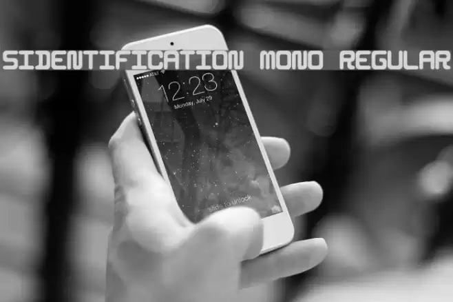 5Identification Mono Regular Шрифта examples