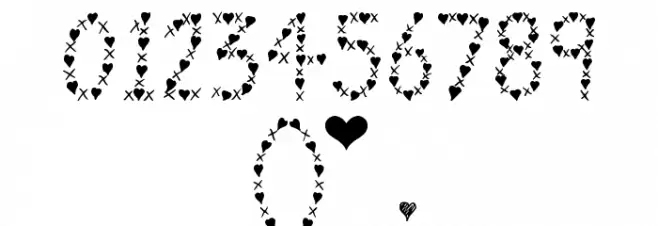 *Jen Luvs Ben*[4ever] Font Alte caractere