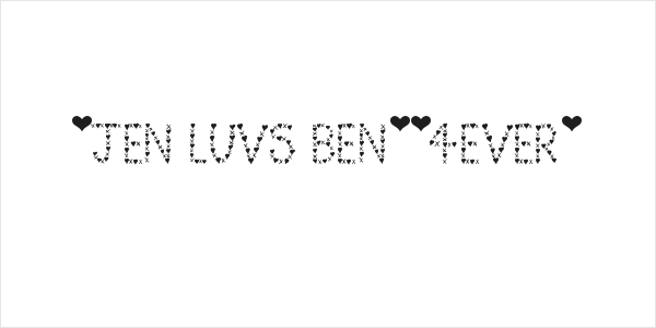 *Jen Luvs Ben*[4ever] Logo