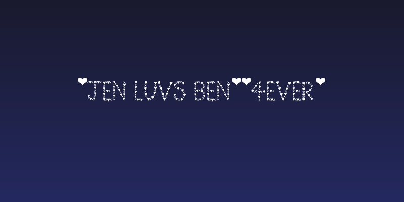 *Jen Luvs Ben*[4ever] Social Header