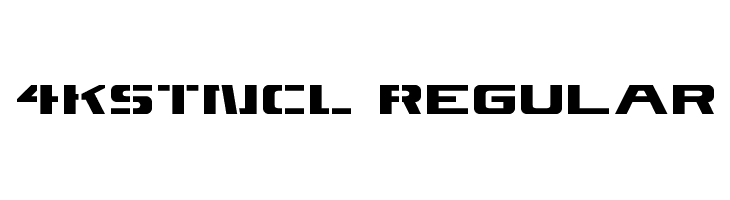 4KSTNCL Regular  Free Fonts Download