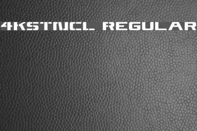 4KSTNCL Regular Font examples