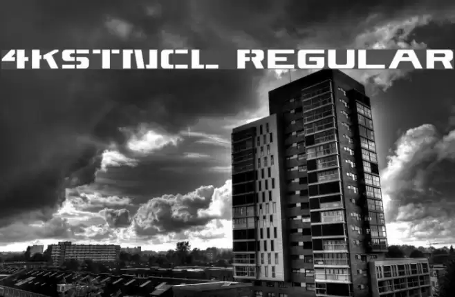 4KSTNCL Regular Font examples