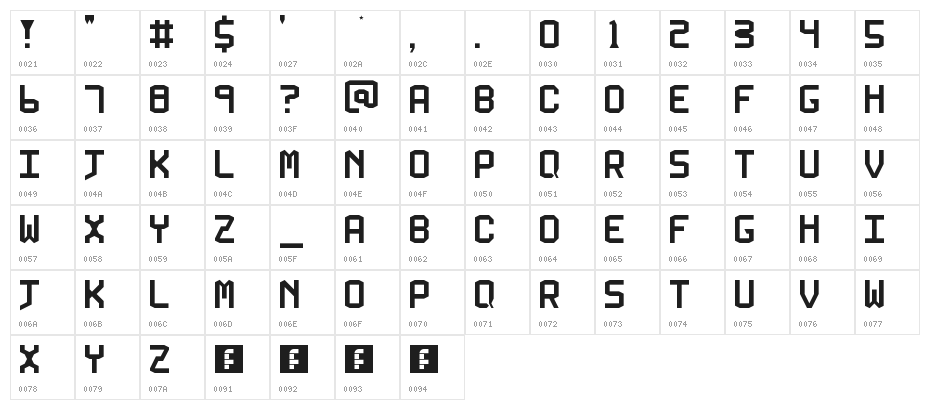 5Kallum Sans Neue Regular Character Map