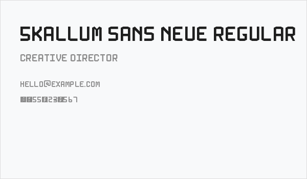 5Kallum Sans Neue Regular Business Card