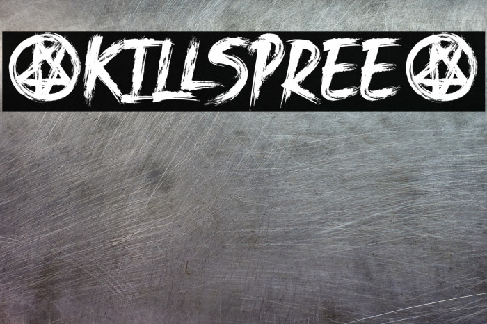 .KILlSPREE. Font examples