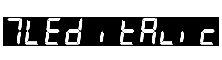 7LED italic  font caratteri gratis