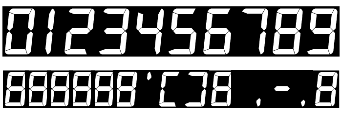 7LED italic Polices AUTRES CHARS