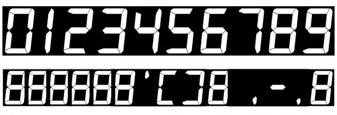 7LED italic Font OTHER CHARS