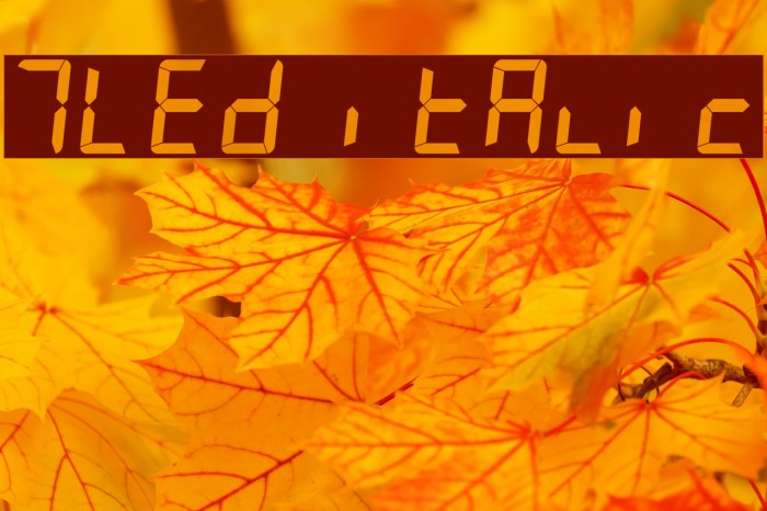 7LED italic Polices examples
