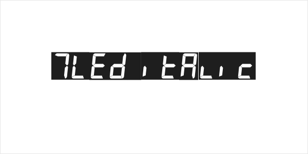 7LED italic Logo